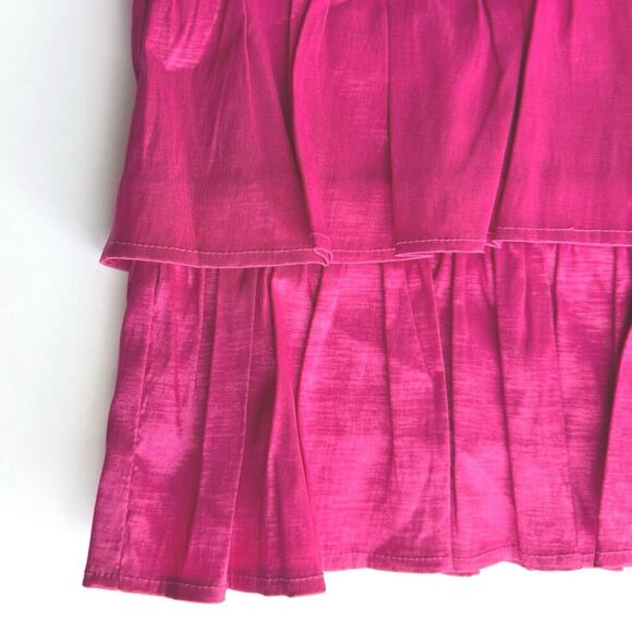 Katie May Pink MagentaTiered Ruffle Mini Skirt M - Picture 4 of 5